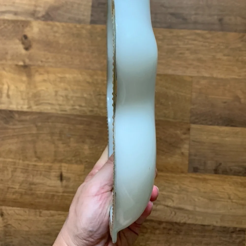 40's Fire King Milk Glass Divided Dish